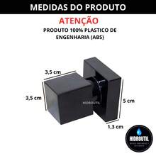 Kit 9 Acabamento Registro Pressão Quadrado ABS Preto Padrão Deca - Preto - Visão 5
