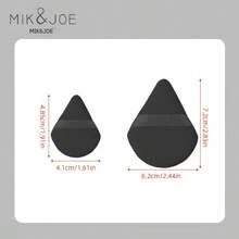 mik&joe 10pcs/Set Powder Puff, 5pcs Large Powder Puffs & 5pcs Mini Powder Puffs, Made Of Ultra Soft Velvet For Contouring, Eyes And Corners, Powder Foundation Mixing Container.