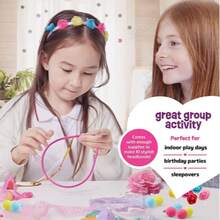 Kit de Confecção de Headbands para Meninas - Faça seus Próprios Headbands da Moda para Crianças - Conjunto de Acessórios de Cabelo DIY - Presente de Artes e Artesanato para Meninas de 5 a 12 Anos - Presentes de Natal de Artes e Artesanato para Crianças Pequenas - Presilhas BB Fofas, Presilhas de Franja e Acessórios de Cabelo para Meninas - Adequado para Acessórios de Vestuário, Fácil de Armazenar e Fixar o Cabelo, Joias DIY. - Multicolorido - Visão 5