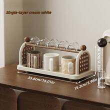 1pc Cup Holder Organizer Rack, Multi-Tier Table-Top Cup, Tea, Coffee Mug Display Stand, Kitchen Vintage Draining Shelf