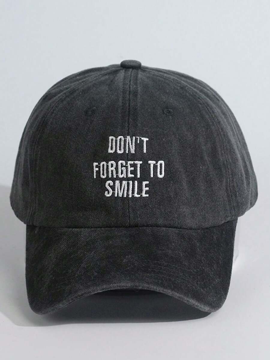 Embroidered Letter Baseball Cap, Suitable For Everyday Wear - Multicolor - View 1