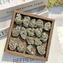 1pc Natural Pyrite Cluster Copper Pyrite Mineral Rough Uneven Ironstone Healing Energy Stone, Home Aquarium Decor, Can Be Used To Enhance Willpower And Manifestation, Suitable For Back To School Season - Yellow - View 5