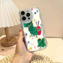 Funda para teléfono 1 pieza PhoneX/11/12/13/14/15/16 Pro |   Funda para teléfono Wave |   Chicas y hombres lindos |   Impreso con diseño de noche estrellada muy hambrienta. - transparente - Ver 3