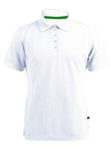 3PCS Women's Solid Pique Polo Shirt - Short Sleeve, Ribbed Collar - 白色 - 查看 2