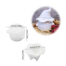 DIY Crystal Epoxy Resin Ghost Halloween Hat Storage Box Container With Lid, Mirror Silicone Mold