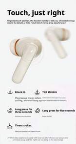 Lenovo Bluetooth Headset EA220 Active Noise Reduction High Sound Quality Ultra-Low Latency Ultra-Long Battery Life Sports Game Music Universal Headset In-Ear Waterproof And Sweat-Proof White - White - View 4