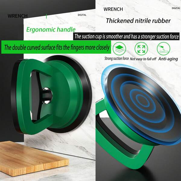 1pc Glass Suction Cup, Durable Plastic Suction Cup With Natural Rubber, Designed To Enhance Grip On Glass, Ceramic Tiles And Various Smooth Surfaces, Style, Color And Packaging Are Random