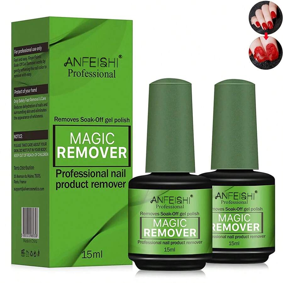 Nail Polish Remover , 3 Min Quickly Remover Nail Polish, No Harm To Skin, No Irritating Odor, No Need For Foil, Soaking Or Wrapping, No Acetone - 彩色 - 查看 1