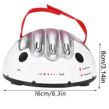 Micro Lie Detector Toy, Shocking Heart Beat Polygraph Gag Gift, White (Shipped Without Battery)
