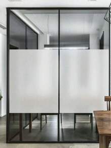 1 Roll Glass Privacy Window Film, Static Cling Frosted Decorative Window Sticker, UV Blocking Anti-Peeping Opaque Window Decal, Suitable For Indoor Home, Office, Kitchen, Bathroom To Protect Privacy