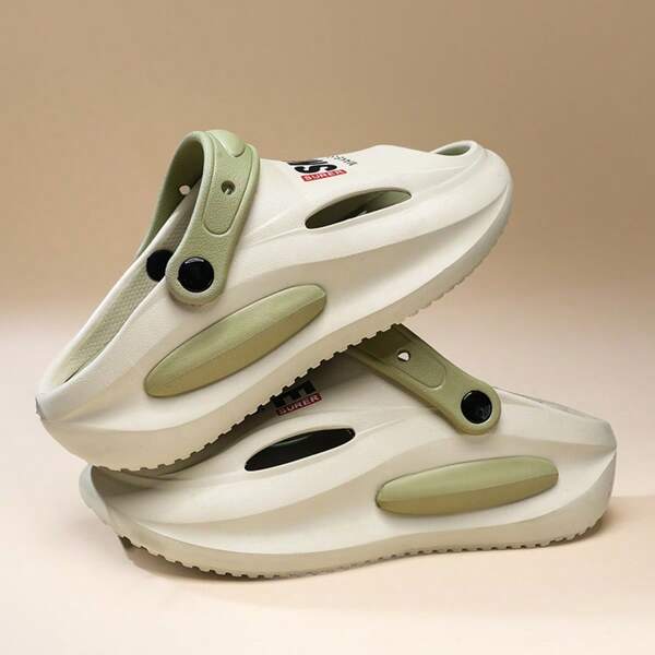 Men's Fashion Casual Thick Sole Breathable Slip-On Letter Design Outdoor Comfy Sport Sandals