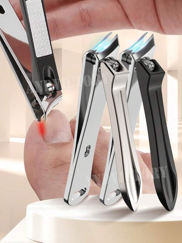 ANDVICTORY 1pc Nail Clipper Slanted Curved Blade Toe Nail Clippers For Ingrown Toenails Fingernail Stainless Steel Toenail Cutter Angled Nail Clippers