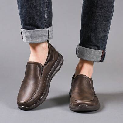 Mocasines de suela ultraligera y blanda para uso casual en la oficina, zapatos para caminar, zapatos anchos tipo "dad shoes", regalos