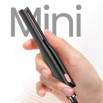 PinkSings 15mm Küçük Düzleştirici, Kısa Saçlar İçin Kalem Düzleştirici, Kenarlar İçin Mini Saç Düzleştirici, Yüzen Plakalı Minik Saç Düzleştirici Otomatik Kapanma