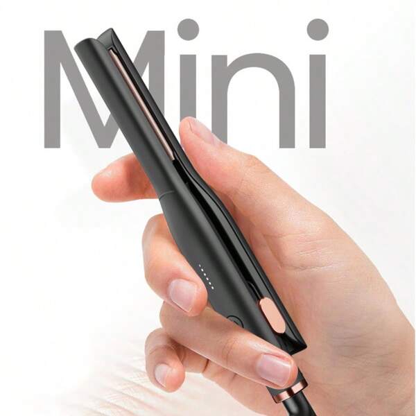 15mm Small Flat Iron, Pencil Flat Iron For Short Hair, Mini Hair Straightener For Edges, Tiny Hair Straightener With Floating Plates Auto Shut Down