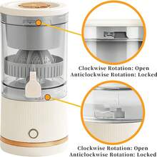 USB Rechargeable Juice Extractor - Fast 20 Seconds Orange Juice Extraction, Detachable Design, Easy To Clean ABS Cup, Great For Oranges, Lemons, Grapefruits And More |Modern Kitchen Utensils |Durable Plastic, Fast Juicing |Detachable Parts |Easy To Clean Material - 橘色 - 查看 2