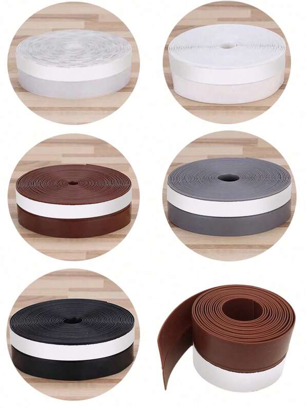 3 metros/5m Tira autoadhesiva de burlete, tope de corriente de aire para puerta/ventana, a prueba de sonido, viento y agua, tira de sellado para marcos de puertas y ventanas, pegatinas de pared, decoración del hogar, decoración de habitación