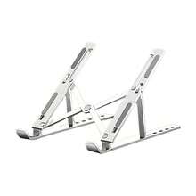 Lenovo ZJA2 Aluminum Alloy Laptop Stand 6-Level Lift + Folding Portable Ergonomic Cooling Base 13-16 Inch MacBook / Office Laptop Universal - Silver - View 1