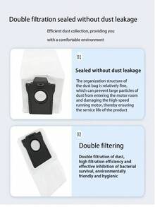 4/6/12pcs Compatible Dreame X40 Ultra/X50 Ultra/Mova E30 Ultra/X40 Pro/X30 Pro Ultra/X30 Pro Plus L10s Pro Ultra L10 S Ultra Gen 2 Robot Vacuum Cleaner, 3.2L Large Capacity Dust Bags, Four-Layer Sealed Disposable Dust Bags