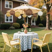12Pcs Western Party Drations Assorted Sizes 6 8 10 12 Hanging Earth Tones Brown Paper Lanterns For Home Neutral Shower Bridal Shower Wedding Wild West Party Dr-0028