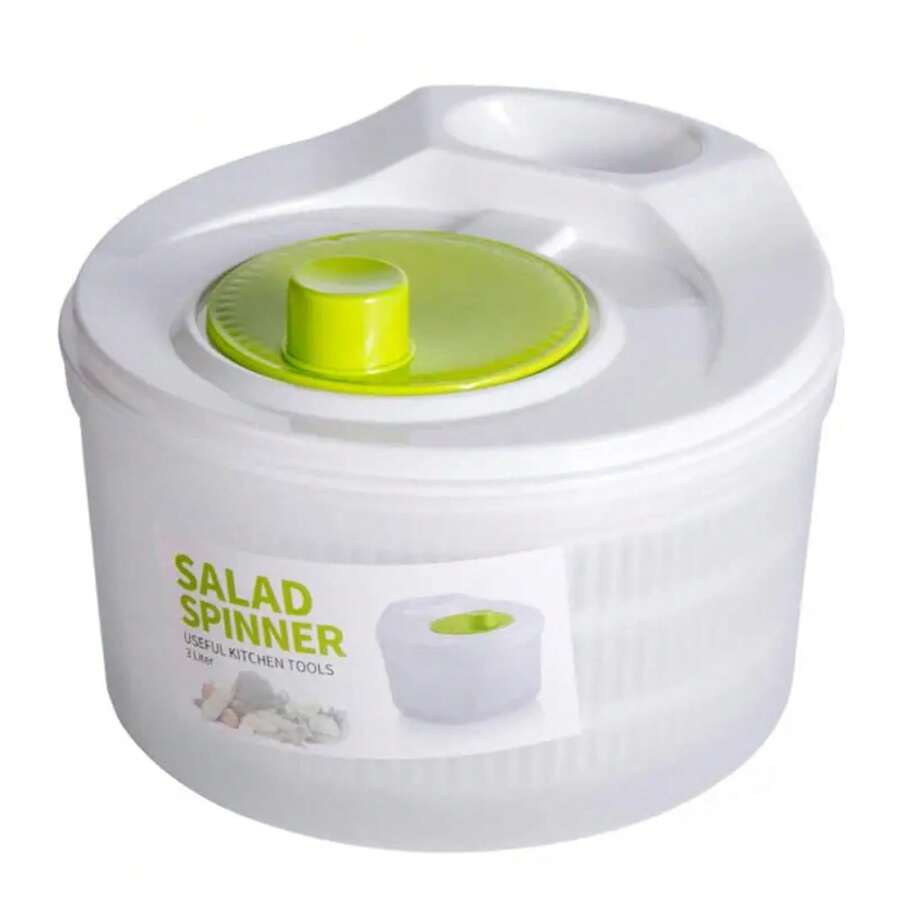Salad Spinner Vegetable Lettuce Greens Dryer Washer Crisper Vegetable Centrifuge Salad Drying Greens Kitchen Accessories - 1 - Xem 1