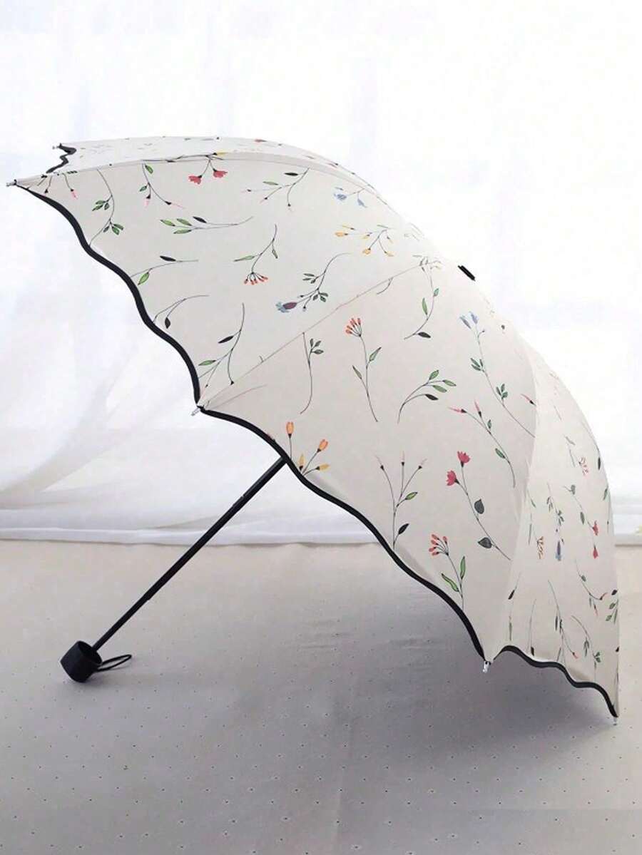 1PC Sunny And Rainy Umbrella, Travel Umbrella, Outdoor Sunscreen Umbrella, Summer Sunshade Umbrella, Windproof Sunscreen Umbrella, Compact Mini Umbrella - Waterproof Portable Lightweight UV Protection Windproof Easy To Carry Casual Folding Design With Carrying Bag - Great For Outdoor Activity, Travelling And Everyday Use, Spring Summer Picks,Brides Maid Gifts,Room,Bedroom Decor,Beach,Travel,For Men,For Women,Vacation,Cute Stuff - Multicolor - View 1