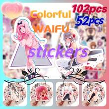 102 Pieces -  Style WAIFU Sticker Pack - Anime Decorative Stickers - Suitable For Surface Decoration Of Personal Items, Water Cups, Desktops, Laptops, Etc. -Kobo Exclusive - 均碼 - 查看 2