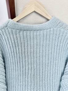 New Loose Knit Cardigan For Women, Thickened Soft Oversized Long Sleeve Plus Size Sweater Coats, Suitable For Spring, Autumn And Winter