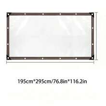 1pc Heavy-Duty Clear Plastic Tarp - Plastic Cover For Patio, Greenhouse, Garden, Porch - All-Season Rain, Dust, Wind, And Snow Protection - Stylish Protective Canopy| Plastic Material - Transparent - View 16