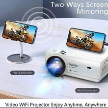 Proyector Staratlas 5G WiFi Bluetooth, Full HD 1080P nativo, proyector de cine en casa 4K, pantalla de 300 pulgadas, compatible con iOS/Android/Fire, proyector portátil mini - Tipo de Enchufe A USA (110-127V) - Ver 6