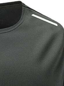 男士无袖速干T恤，篮球训练健身背心，夏季 - 深灰色 - 查看 5