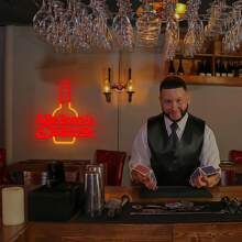 Insegna al neon Makers Mark Whiskey, luci al neon per decorazione murale, bar, stanza degli uomini, insegna a LED dimmerabile