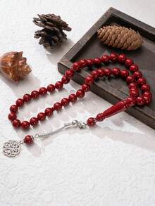 45 颗 10 毫米黑玛瑙穆斯林念珠念珠 Misbaha Tasbih 适用于礼拜、朝圣 - 彩色 - 查看 7