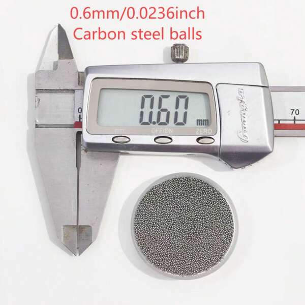 Bolas de acero al carbono micro con un diámetro de 0,6 mm, 50.000 piezas/botella, bolas de rodamiento