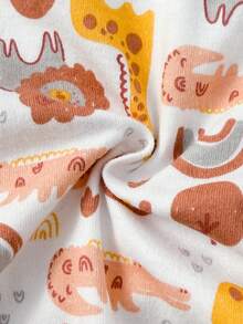 4件套婴儿男女宝宝0-12个月纯棉休闲短袖可爱卡通连体衣四季皆宜