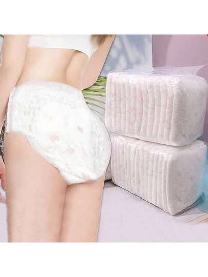 30pcs Sanitary Pads, Underwear, Safety Shorts, Menstrual Hygiene Pants, Ladies Sleepwear, For Nighttime Use, Menstrual Aunt Pants, Nighttime Safety Pants, Ladies Sanitary Pads, Suitable For Menstrual Period And Pregnancy Sleep, Travel, Disposable, Convenient Underwear