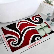 1 pieza Alfombra de cocina antideslizante de silicona con patrón abstracto minimalista fluyente impresa, tapete de piso, alfombra de entrada, alfombra rectangular impresa en 3D, apta para sala de estar, dormitorio, pasillo, baño, lavandería - Alfombra de poliéster, para decoración del hogar interior y exterior