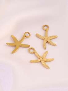 3pcs Stainless Steel Starfish Pendant Findings 18K Gold Plated Ocean Starfish Charms For DIY Jewelry Making Supplies Accessories - Pendants - View 19