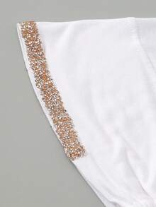 1 chiếc khăn trùm đầu bằng vải jersey màu trơn đính đá lấp lánh dành cho nữ, kiểu dáng bandana, mũ ống thời trang đính kim cương, phụ kiện hijab, mũ hijab đa năng phù hợp cho mọi mùa, mùa hè, đi biển. - Mũ lưỡi trai nhiều màu - Đính đá dập nổi - Xem 9