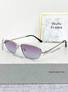 新款复古多边形小框个性化时尚眼镜，高端简约百搭时尚眼镜，适合海滩、派对、日常佩戴，矩形墨镜 - 彩色 - 查看 9