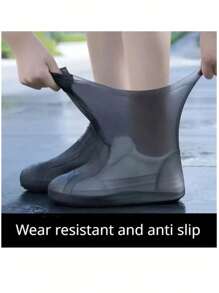 1 Pair/2 Pairs Of Latex Waterproof Non-Slip Shoe Covers, Reusable, Waterproof Protection, Outdoor Latex Rain Boots Waterproof Shoe Covers, Reusable, Rainproof. Multiple Colors Available, Rain And Sand Proof Silicone Rain Shoe Covers, Silicone Waterproof Shoe Covers, Rainy Day Shoe Covers, Reusable Non-Slip Rain Boots, Suitable For Rainy Days, Grass And Cleaning Use (Fits Size 37-45). , Back To School Supplies Summer Cooling, Beach, Travel