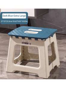 1pc Thick Plastic Foldable Stool, Portable Mini Outdoor Adult Chair, Fishing Bench With Handle - Multicolor - View 17