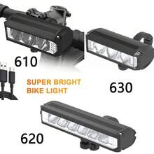 Lumen Bike Light, USB Rechargeable Bike Light, 4 Modes, Super Bright Bike Light For Night Cycling, Bicycle Front Light, IPX6 Waterproof, 1850 Lumen Rechargeable LED Powerful Front Light Waterproof Safety Light For Outdoor - Black - View 2