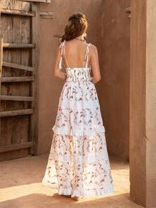 Faeriesty Đầm phong cách Bohemian của BohoBloom dành cho nữ với dây đeo vai mảnh có thể điều chỉnh, chi tiết buộc dây ở vai, viền ren tinh tế ở gấu đầm và dáng chữ A thư giãn. Lý tưởng cho những buổi đi chơi thường ngày, những chuyến đi nghỉ cuối tuần, dạo biển, dạo chơi vùng quê và những buổi dã ngoại thư giãn. - Đỏ và trắng - Xem 2