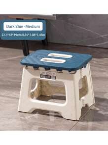 1pc Thick Plastic Foldable Stool, Portable Mini Outdoor Adult Chair, Fishing Bench With Handle - Multicolor - View 8