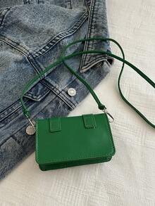 Mini Fashionable Solid Color Minimalist Flap Shoulder Bag, Suitable For Shopping, Wallet Storage, Young Women, College Students, Newlyweds, Office Ladies, Etc. Ideal For Office, University, Work, Business, Commuting, Outdoor Activities, Travel And Excursions.