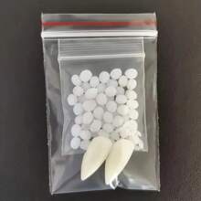 树脂吸血鬼牙齿道具，DIY牙齿带粘合剂，吸血鬼角色扮演派对配件 - 白色 - 查看 7