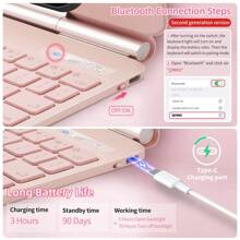 DANYCASE 背光智能键盘保护套，兼容 iPad (A16) 2025、第十代、10.9 英寸 iPad Air（第四/五代）、11 英寸 iPad Air M2/M3、13 英寸 iPad Air M2/M3、11 英寸 iPad Pro（第二/三/四代）、12.9 英寸 iPad Pro（第四/五/六代），磁吸式键盘保护套