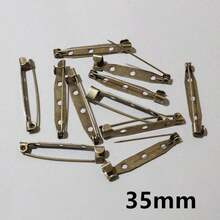 50 件 15-40 毫米胸针夹底座别针胸针设置空白底座适用于 DIY 珠宝制作用品 - brooch base - 查看 14