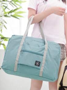1pc Foldable Large Capacity Travel Bag, Lightweight Luggage Duffel Bag Suitable For Sports, Travel, Vacation, Back To School, Weekend Trip, Overnight, Travel Storage, Airport Travel Clothes, Travel Essentials, Luggage Bag, Christmas Gift Ideas, For Women, Girls, Mom, Mother's Friend, Birthday, Fitness Bag, Sports Bag, Training Bag, Holiday, Thanksgiving, Thank You Gift